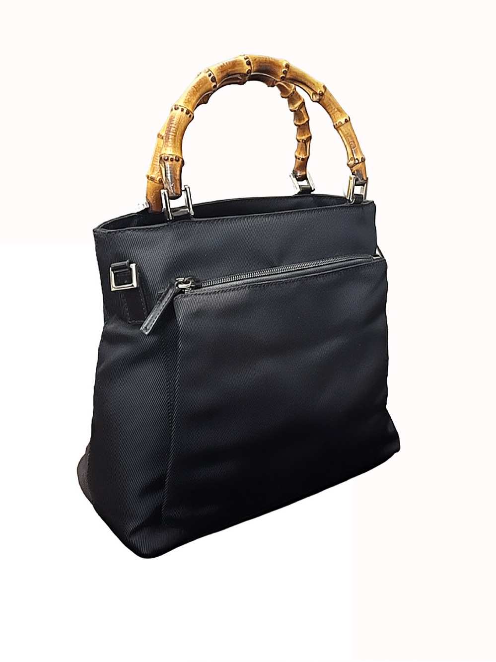 Gucci Black Tote with Bamboo Handles